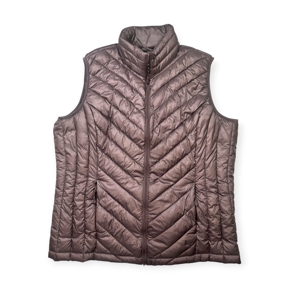 32 Degrees Puffer Quilted Vest Plum Excellent XL Women